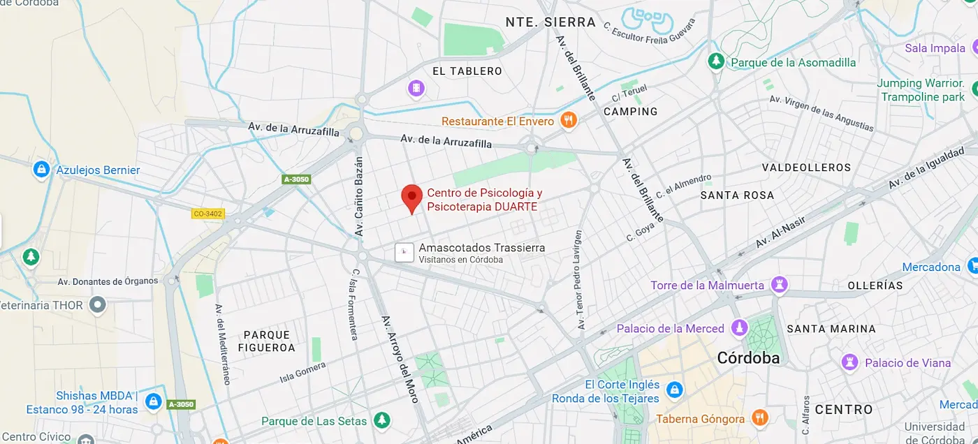 Ubicación Antonio Jesús Cabrera - Psicólogo en Córdoba